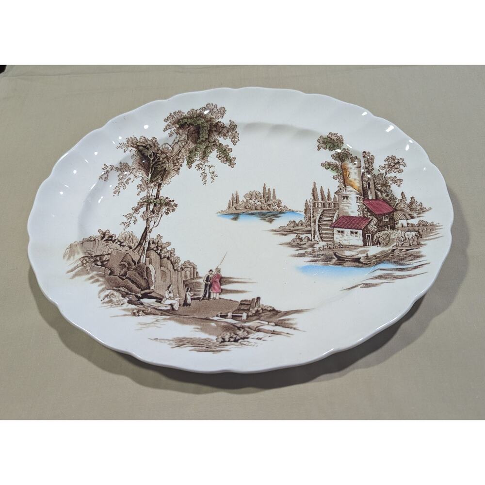 Vintage Johnson Brothers The Old Mill 11.5" Platter
